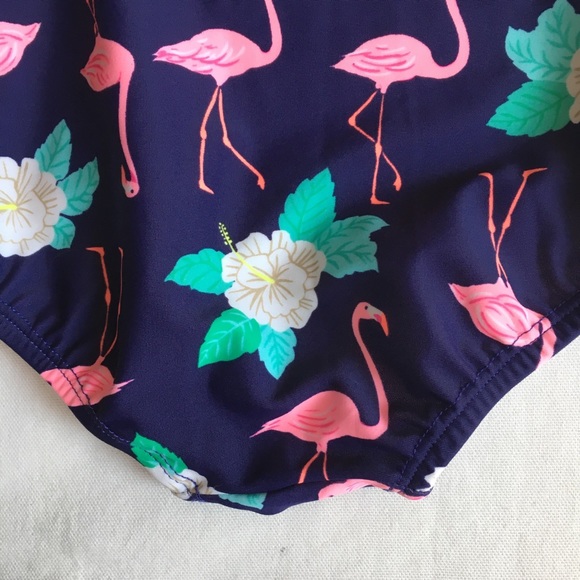 Girls bathing suit size 12 months flamingos floral - Picture 13 of 13